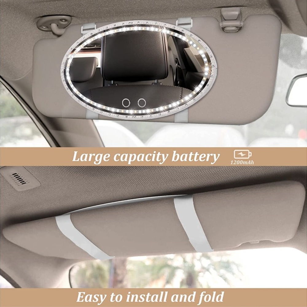 Car Visor Vanity Mirror | Car Make-Up Mirroe